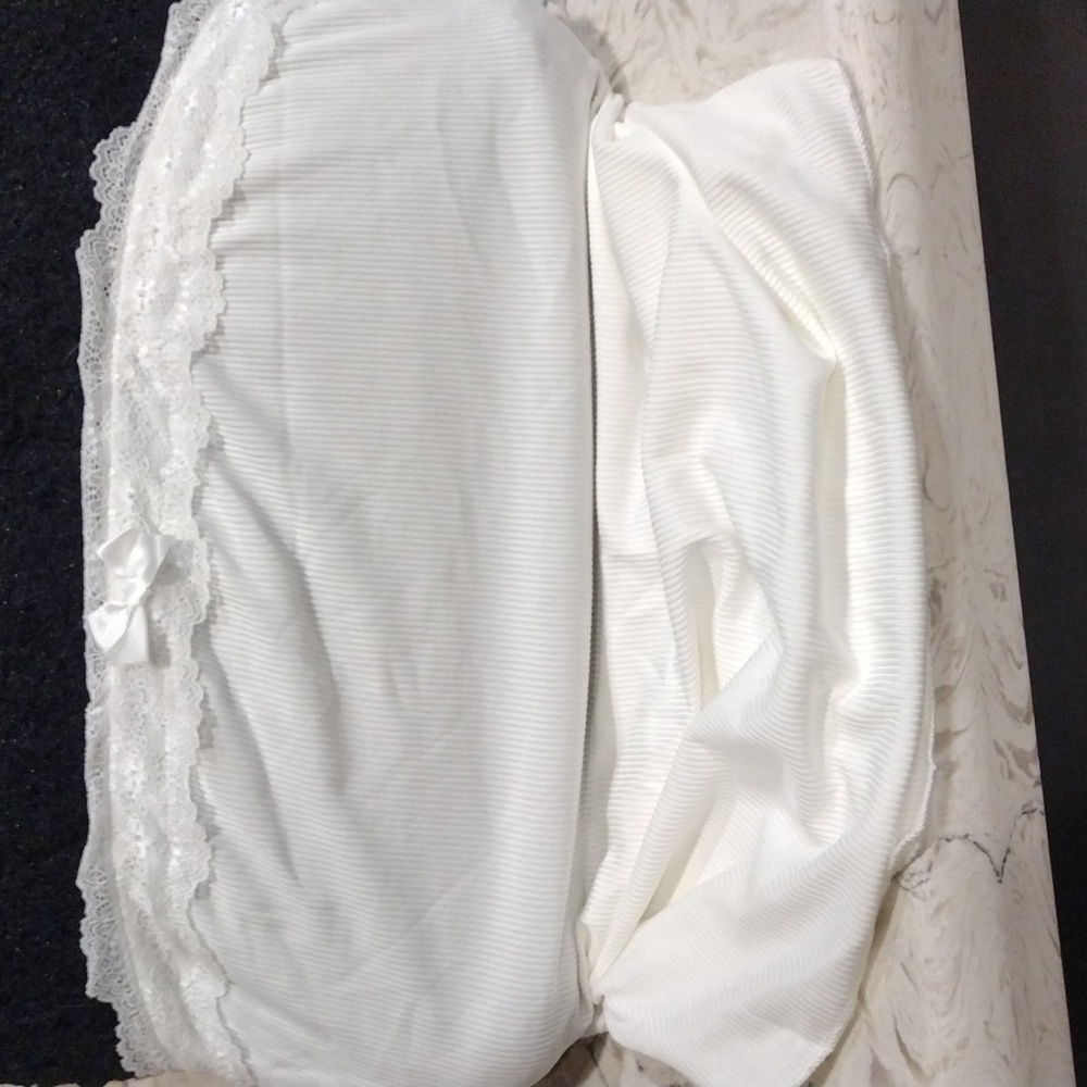 White silk tube top